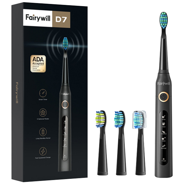 Зубна щітка Fairywill D7 FW-507 Black Звукова