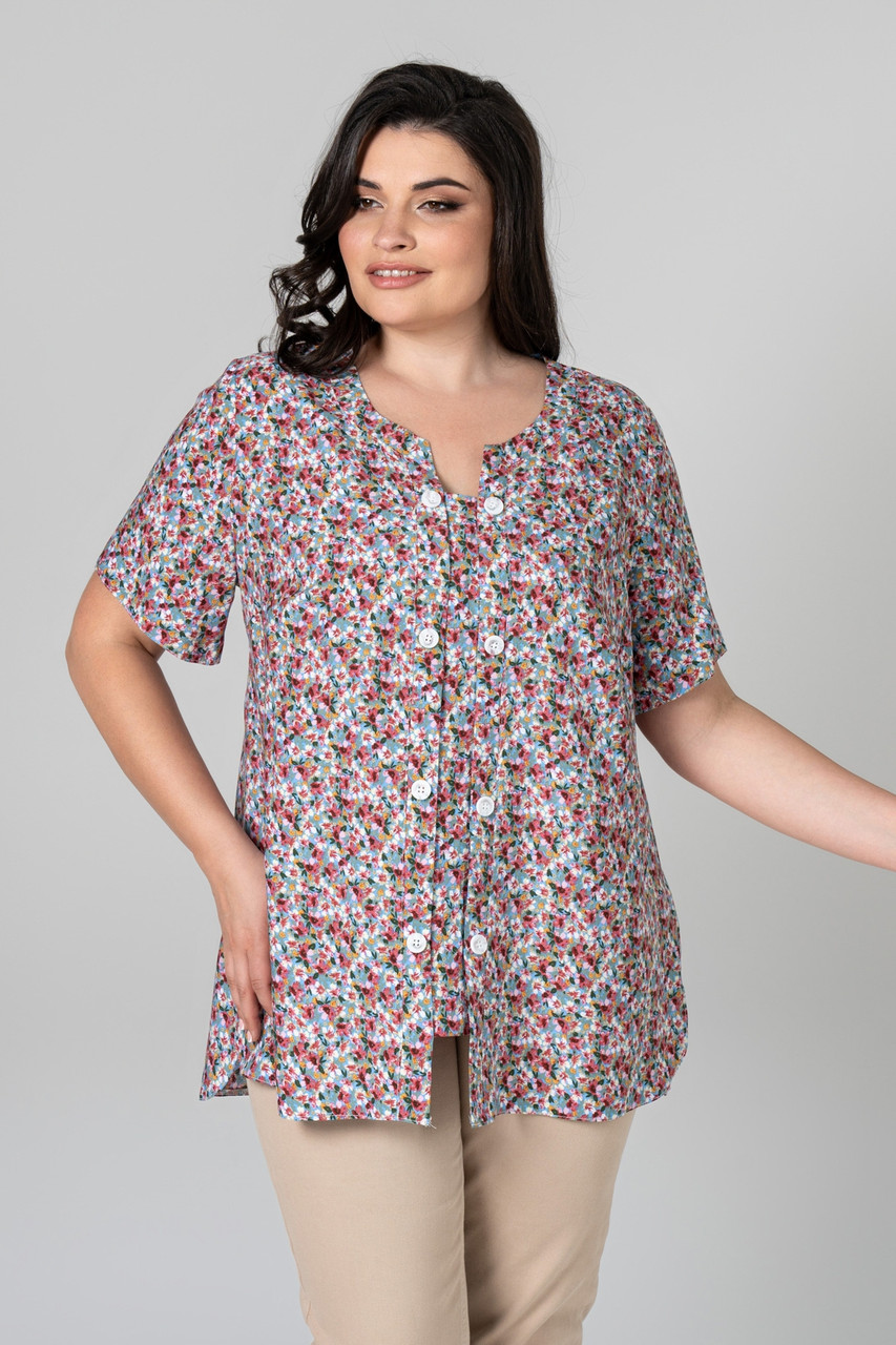 Блузка квіти 54 (102083), фото 1