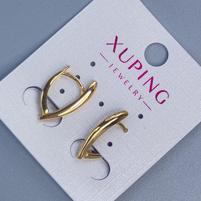 Сережки Xuping 19х2,5мм+- позолота 18к