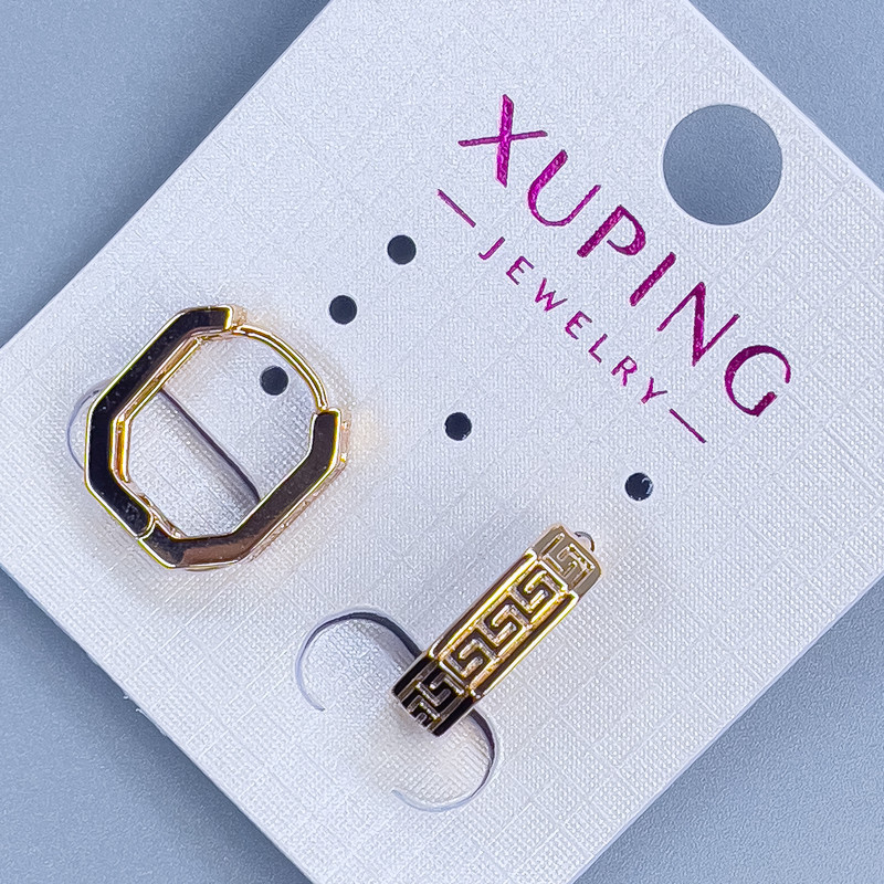 Сережки Xuping 14х4мм+- позолота 18к