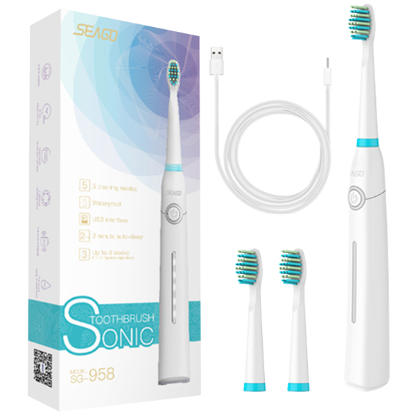 Зубна щітка Seago SG-958 White Звукова