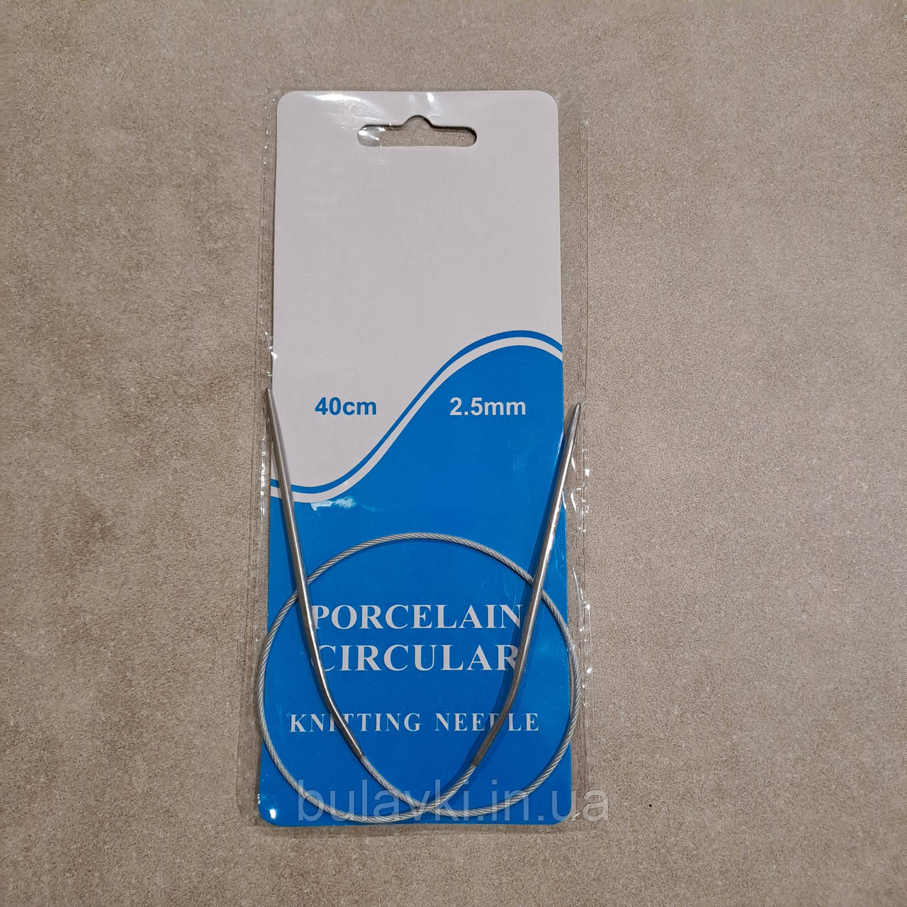Спиці в'язальні на тросі 40см (2,5 мм)