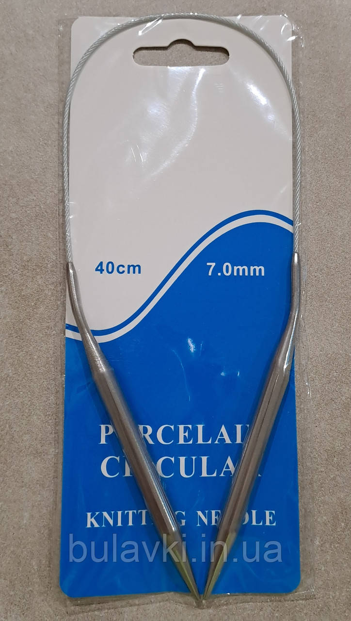 Спиці в'язальні на тросі 40см (7 мм)