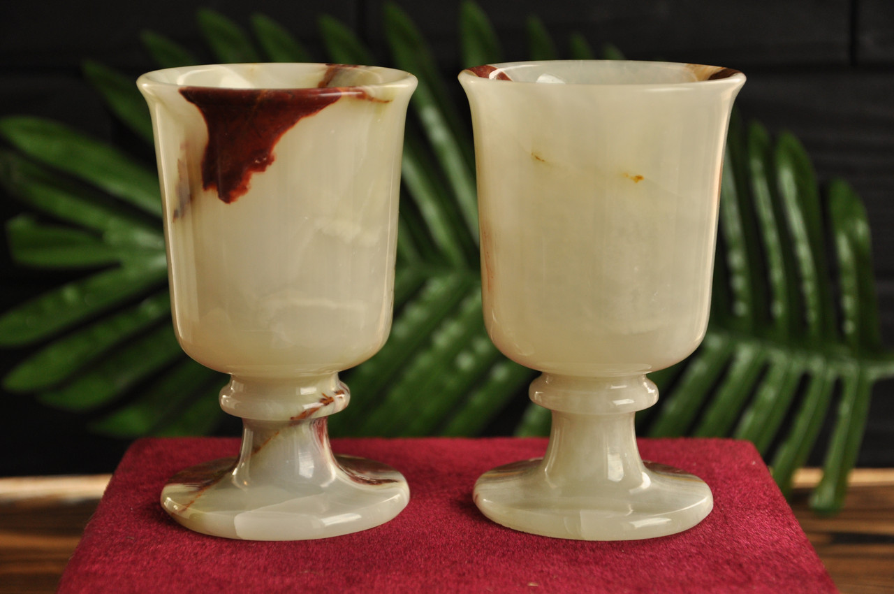 Набір з натурального оніксу, 150 ml (колір, як на фото), фото 1