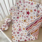 Конверт-ковдра "Барви" Весна-Осінь Поплін 85*85 см Betis Бордовий з принтом, фото 3