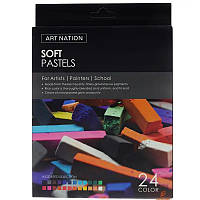 Пастель суха м`яка для малювання ART NATION Soft pastel 24 кольори