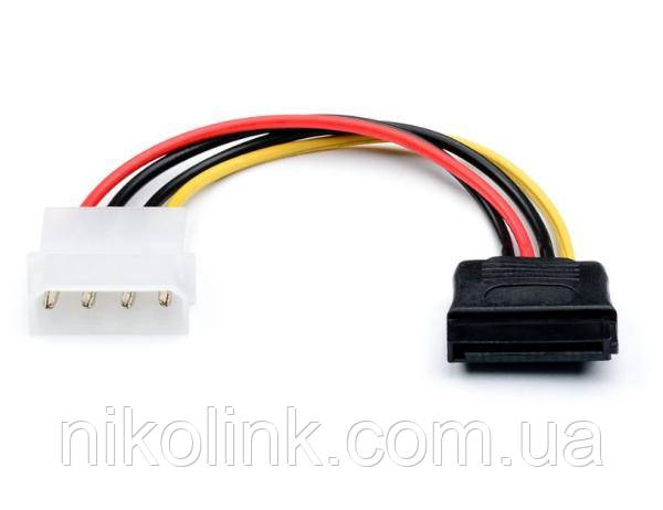Переходник ATcom Molex (4pin) to SATA Power, 10cm (3798)