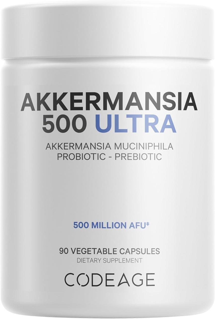 CodeAge Akkermansia 500 Ultra / Акермансія підтримка здоров'я кишківника 500 млн КУО 90 капсул