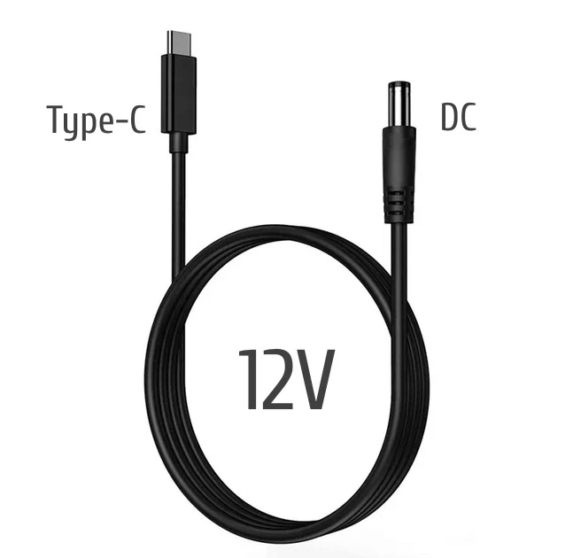 Кабель Type-C to DC 12V для роутерів, живлення від PowerBank