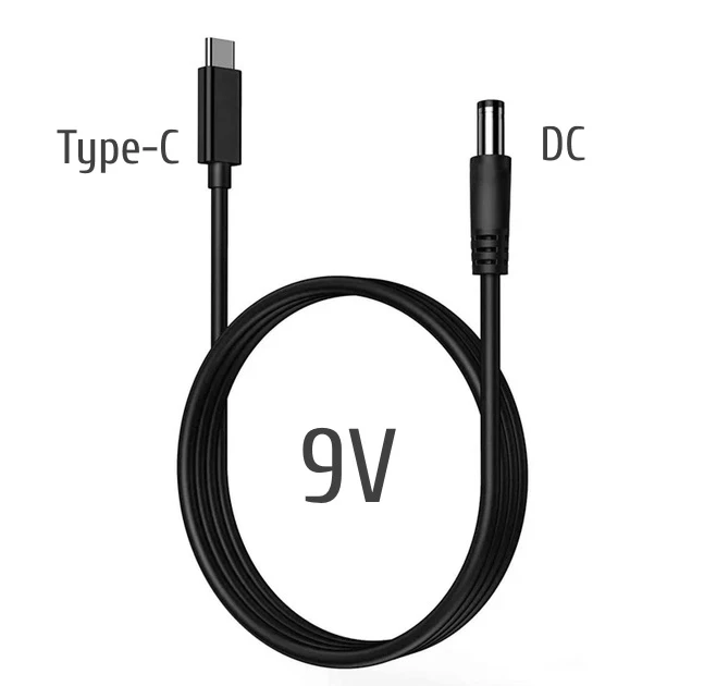 Кабель Type-C to DC 9V для роутерів, живлення від PowerBank