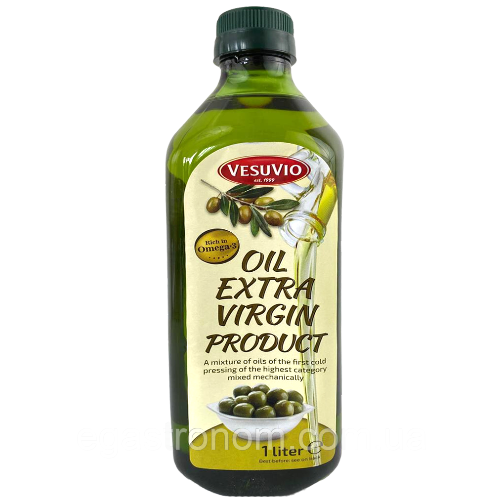 Олія оливкова Везувіо Vesuvio extra vergine (пластик) 1L 12шт/ящ (Код: 00-00016681)