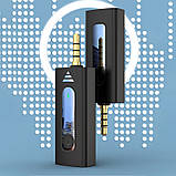 Бездротовий петличний мікрофон 2 шт. Usams U35 для телефонів і планшетів з 3.5 mm jack рестолятором, фото 5