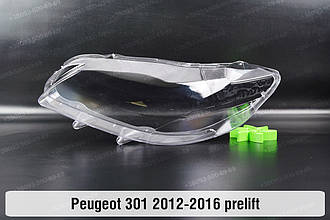 Скло фари Peugeot 301 (2012-2016) дорест ліве