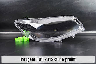 Скло фари Peugeot 301 (2012-2016) дорест праве