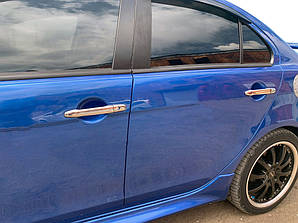 Накладки на ручки (4 шт) Без чіпа, Carmos - Турецька сталь для Mitsubishi Lancer X 2008-2024 рр