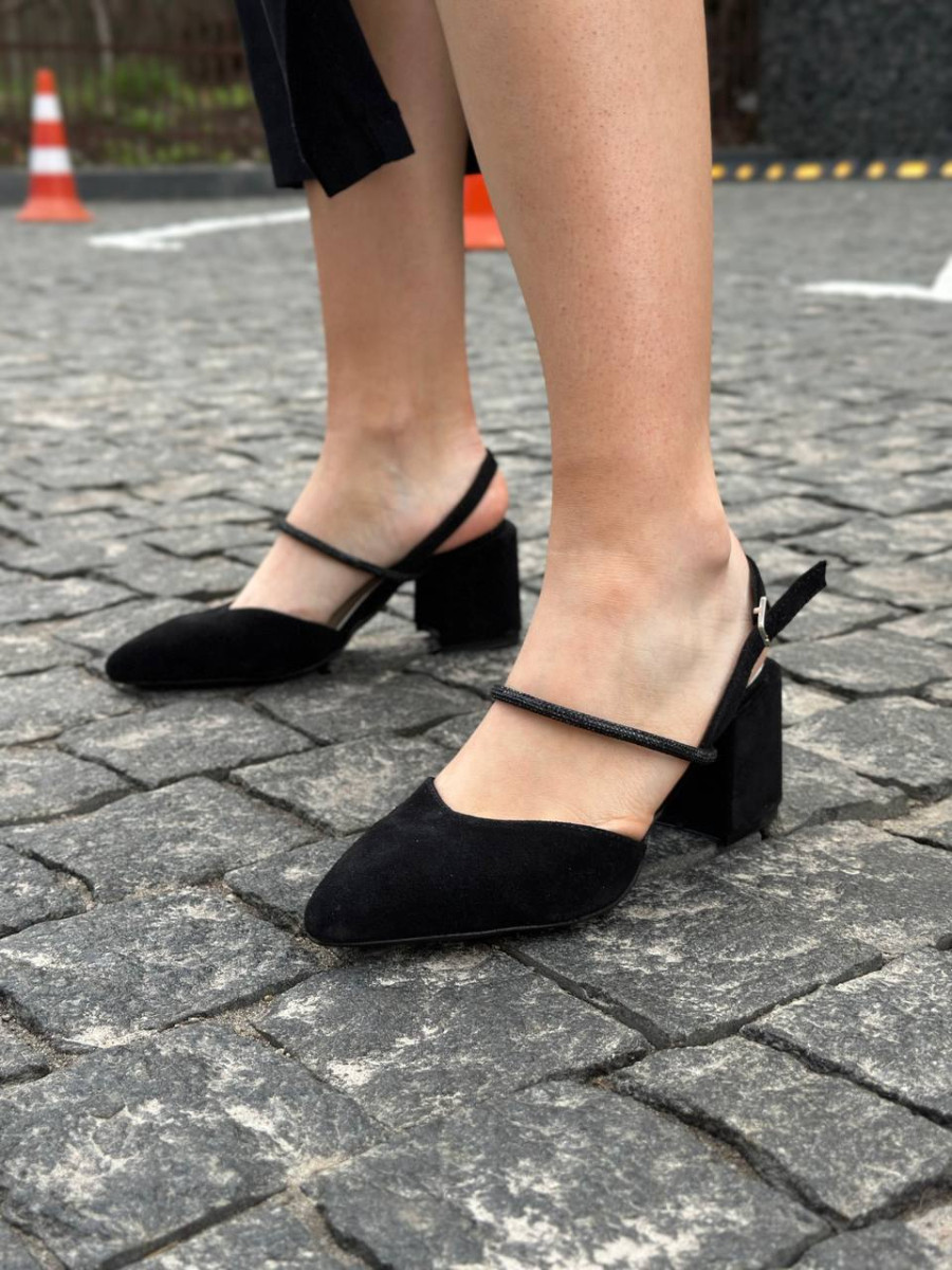 Босоніжки жіночі ShoesBand Чорний натуральна замша 40 (26 см) (S94481-1)