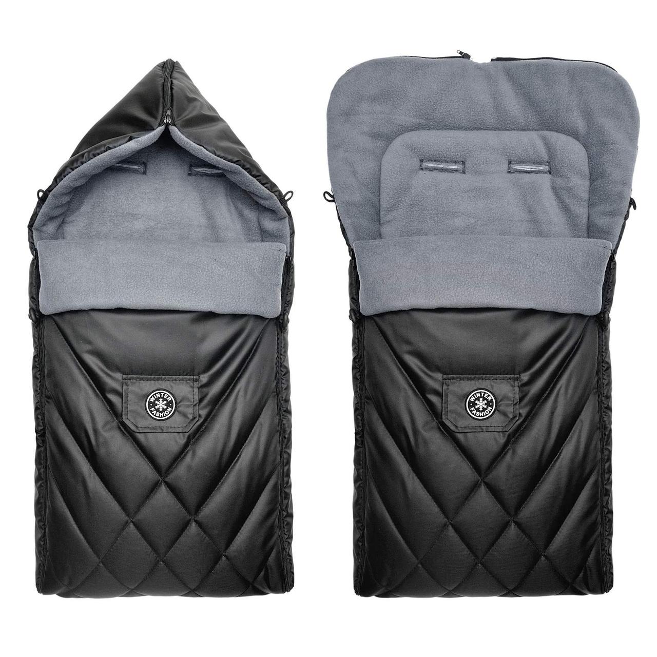 Теплий конверт чохол For Kids на флісі в коляску 85*40 см чохол у люльку конверт на санки