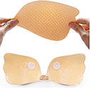 Силіконовий невидимий бюстгалтер Fly Bra Latch Рush Up Beigе Size M, фото 4