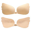 Силіконовий невидимий бюстгалтер Fly Bra Latch Рush Up Beigе Size M, фото 7