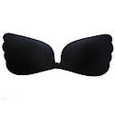 Силіконовий невидимий бюстгалтер Fly Bra Latch Рush Up Black Size XL, фото 4