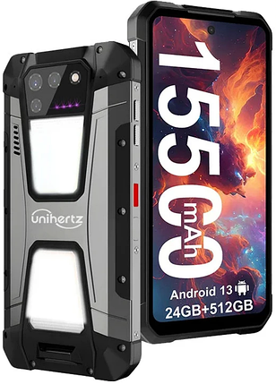 Захищений смартфон Unihertz TANK 2 12/512Gb ПРОЕКТОР NFC 6,81" 15500 мА·год 66w Helio G99, фото 1