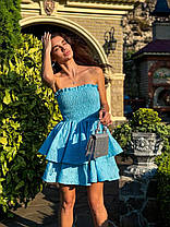 Літня міні сукня з пишною спідницею прошва Sms9181, фото 2