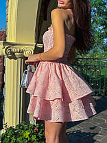 Літня міні сукня з пишною спідницею прошва Sms9181, фото 5