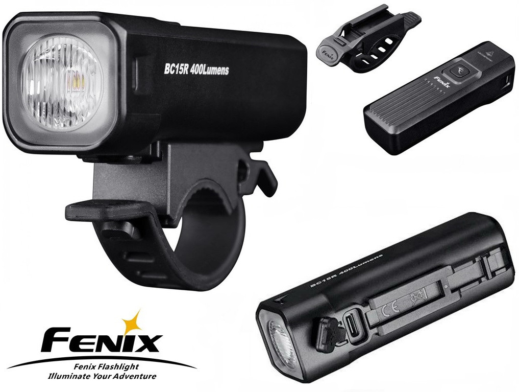 Велофара Fenix BC15R (400LM, Luminus SST20, 2600 mAh, USB Type-C, IP66, 78 метрів, до 31.5 годин)