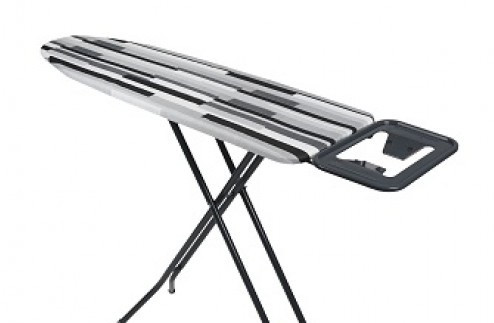 Дошка прасувальна FLAME  30*105 см основа металізована сітка (смуги чорно-сірі)