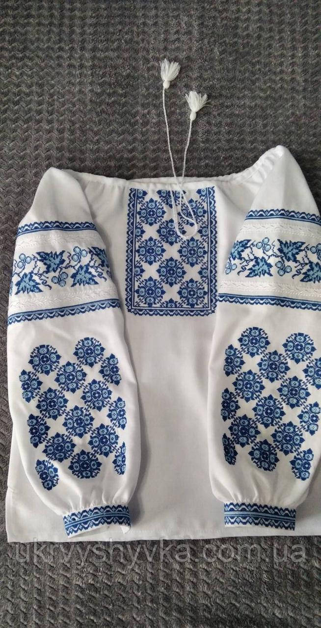 Класична вишиванка "Виноградна лоза" синя