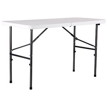 Туристичний білий пластиковий Стіл складний AMF для пікніка, риболовлі, дачі, саду Рейвон 122*60*74