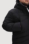 Довгий чоловічий пуховик Finn Flare FWB21027-200 чорний S, фото 6