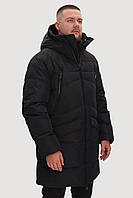 Довгий чоловічий пуховик Finn Flare FWB21027-200 чорний S
