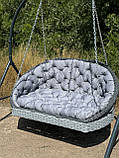 Гойдалка кокон двомісна  Джульєтта сіра без стійки, фото 5