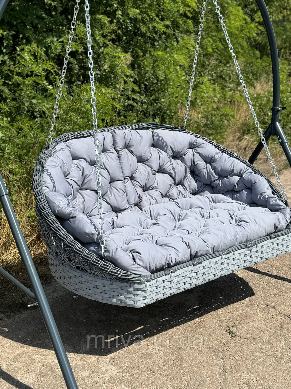 Гойдалка кокон двомісна  Джульєтта сіра без стійки, фото 1