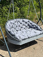 Гойдалка кокон двомісна  Джульєтта сіра без стійки