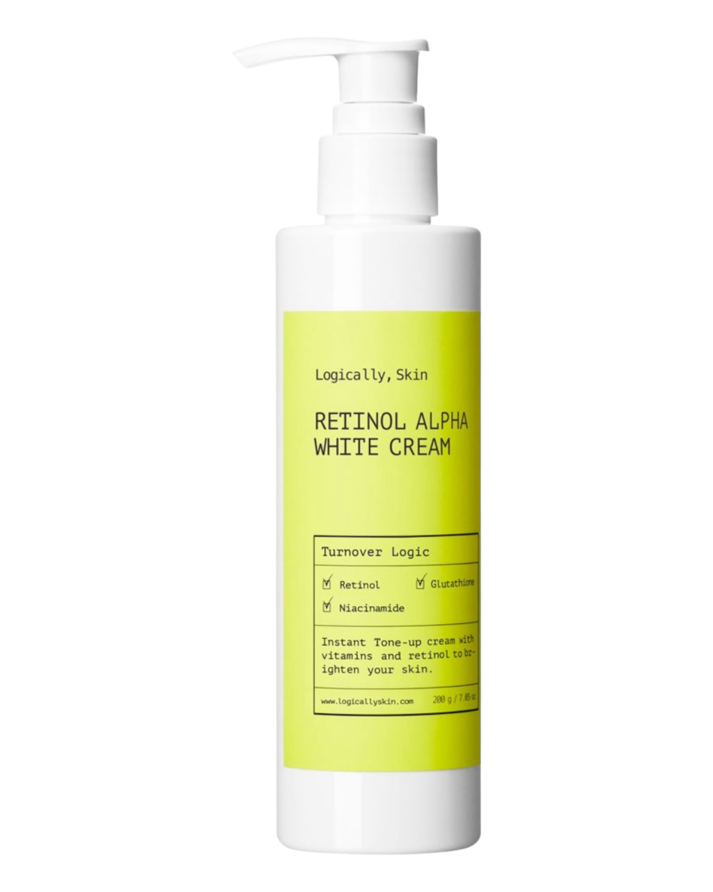 Освітлюючий крем Logically, Skin Retinol Alpha White Cream 200 ml