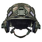 Шолом тактичний Fast Helmet NIJ IIIA + Навушники Walkers Razor Slim з чебурашкою + кавер мультикам, фото 4