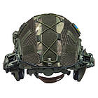 Шолом тактичний Fast Helmet NIJ IIIA + Навушники Walkers Razor Slim з чебурашкою + ліхтарик + кавер, фото 7