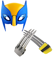 УЦЕНКА — Костюм Росомахи, 2в1, світна маска, кігті Росомахи — X-men, Wolverine, set 2
