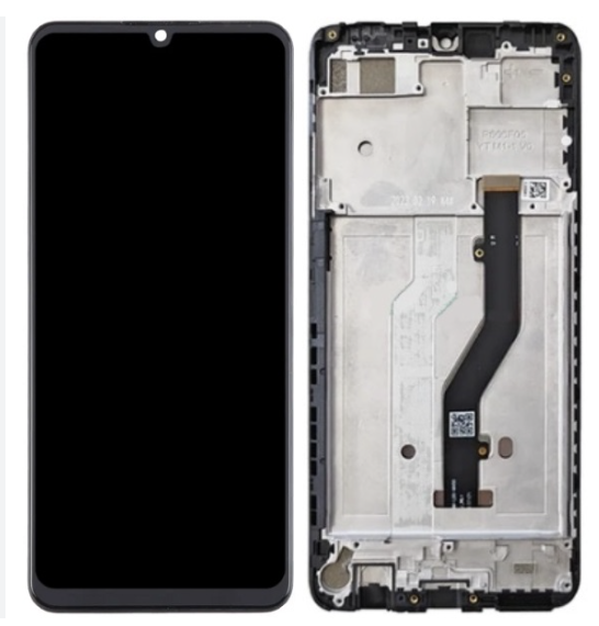 Дисплей (екран) для ZTE Blade A72s, чорний, з передньою панеллю