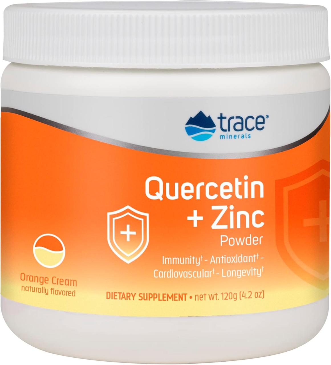 Кверцетин + Цинк порошок 120 г / Quercetin + Zinc, Trace Minerals