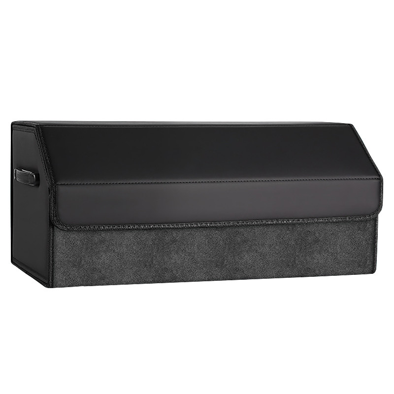 Автомобільний органайзер Lesko 5699 Black 66*32*29 см місткий два відділи для зберігання з ручкою 2 шт., фото 1