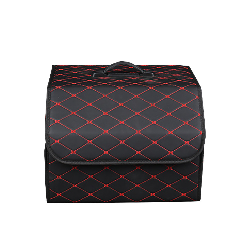 Автомобільний органайзер Lesko XY0-52 Black-Red 40*31*29 см компактний на липучках із ручкою 10 шт., фото 1