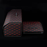 Автомобільний органайзер Lesko XY0-52 Black-Red 40*31*29 см компактний на липучках із ручкою 10 шт., фото 2