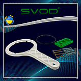 Корпус магістрального фільтра 10" для холодної води з латунною різьбою L1/2 SVOD, фото 4