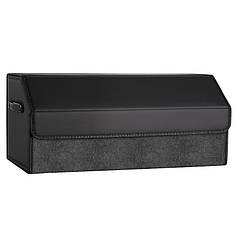 Автомобільний органайзер Lesko 5699 Black 66*32*29 см два відділи для зберігання на липучках із ручкою