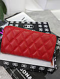 Жіночий гаманець Chanel великий — Шанель червоний, фото 5