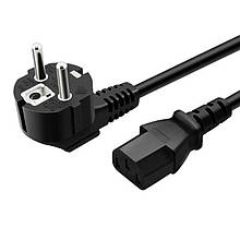 Кабель живлення Schuko PC-186 CEE7/17-C13, 1.8M, 0.75mm, OEM (євровилка) Q25/250 МЕДЬ