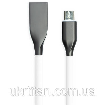 Оригінал! Дата кабель USB 2.0 AM to Micro 5P 1.0m white PowerPlant (CA910700) - Вища Якість!, фото 1